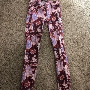 Floral jeans
